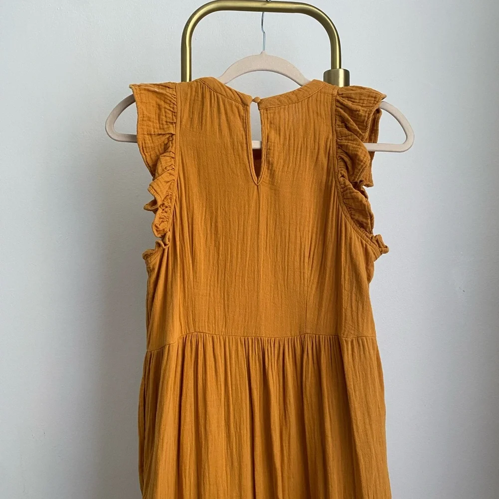 Universal Thread Gauze Yellow Sleeveless Maxi Sundress - Picture 3 of 8